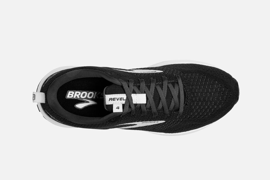 Brooks Revel 4 Road Running Shoes Womens Black/Silver 679830-HJZ